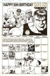 Darren Auck - marvel age #113 incredible hulk 30th anniversary back cover (1992)