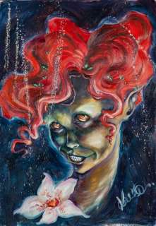 Vanadia Cantaro - Illustrazione Originale - "Poison Ivy" - olio - 70x100cm - Loose page - Other (2019) | Catawiki