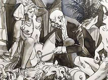 Diva - Dessin original par Carlo Ambrosini - cm 29,6 x 40,4