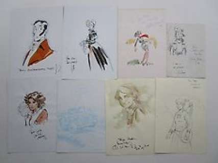 Virginie Augustin / Attanasio / divers auteurs - 8x Dessin original dédicacé - (1987/2014)