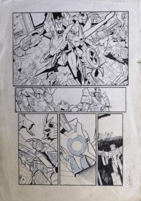 Atilio Rojo | Página original Atilio Rojo Transformers: More Than Meets the Eye 12 | Taj Mahal Cómics