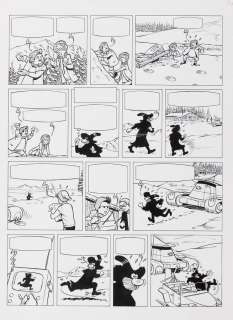 Craenhals | Les 4 As, planche n°38 Ã  l’encre de Chine de l’Ã… | Banque Dessinée