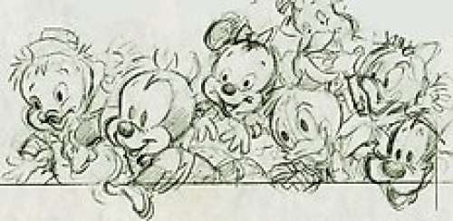 Mickey Magazine - Dessin original de Claude Marin - Essais graphiques - Loose page - First edition - (1986) | Catawiki