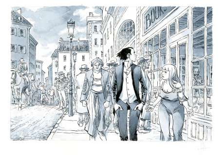 Julien MAFFRE - Stern Illustration "Stern, son épouse et Trish"