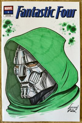 Marvel Comics Fantastic Four #1 Custom Sketch Edition. Doctor Doom image. | Raremarq (Buy It Now)