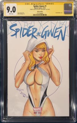 Elias Chatzoudis Spider-Gwen #1 CGC SS Sketch Cover | Raremarq