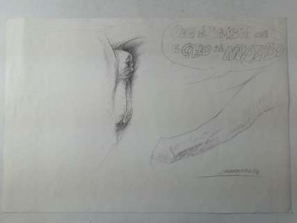 Tanino Liberatore - Illustr. Origin. "Oggi Sembra che il Cielo sia Nuvoloso" - Firmata - Loose page - (1978) | Catawiki