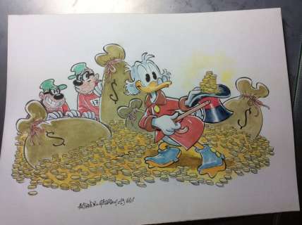 Donald Duck - â€œAttenzione ai Bassotti, Zio Paperone!â€ - Loose page - Unpublished - (2019/2019) | Catawiki