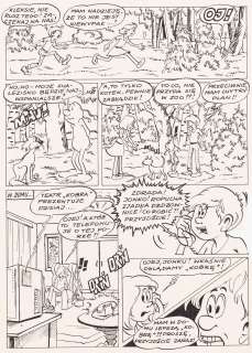 Szarlota Pawel (1947 - 2018) | Szarlota Pawel | "Przygody Jonki, Jonka i Kleksa", Niech żyje wyobraźnia, plansza nr 5, 1980 | Desa Unicum