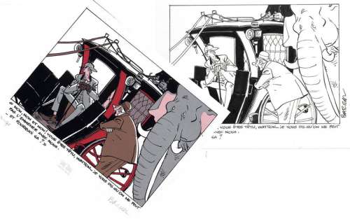 Barral, Nicolas - SCHERLOCK HOMES Dessin à l‘encre de Chine pour ex-libris