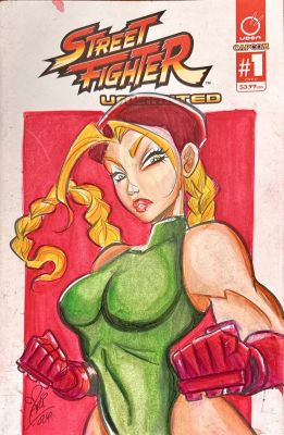 Street Fighter Unlimited #1 Cammy Sketch Cover by Mariana Moreno | Raremarq (Buy It Now)