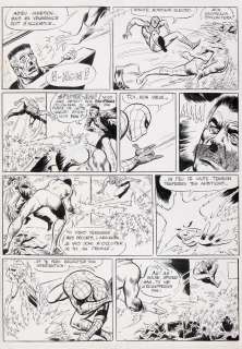 Forton | Spiderman, planche n°5 Ã  l’encre de Chine d’un Ã… | Banque Dessinée