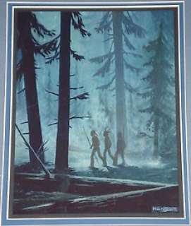 Kresse, Hans G. | Original watercolour  - Le dernier des Mohicans  - [autour de 1945] | Catawiki