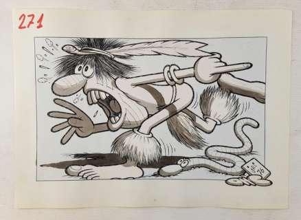 Benito Jacovitti - Illustr. Origin. "Il Salgarone" - Firmata - Loose page - (1976) | Catawiki