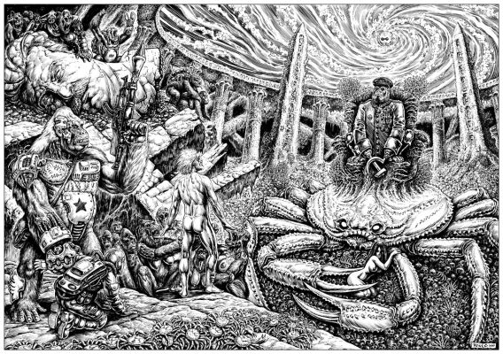 Raúlo Cáceres | Ref SECT03. Insania Tenebris Sectarius (59,4×42cm). | Raúlo Cáceres