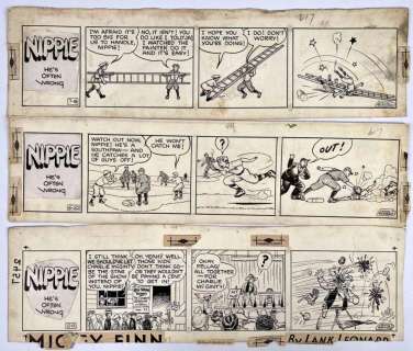 Lank Leonard "Nippie: He’s Often Wrong!" Original Artwork Comic Strips | misc / divers