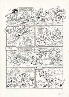 GM Magazine #4 - Alessandro Perina - tavola originale "Le GM e il talento Acquatico" - First edition - (2000) | Catawiki