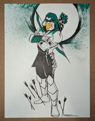Tom Kelly Original Art Commision of Green Arrow 9x12 | eBay US (Buy It Now)
