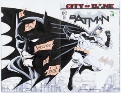 Brett Breeding Batman #75 Wraparound Sketch Cover Variant Original Art (DC, 2019) CGC Signature Series NM/MT 9.8 - | Heritage