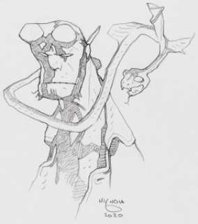 Mike Mignola - Hellboy Illustration Original Art (2020).... | Heritage
