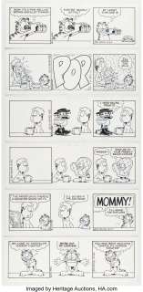 Davis, Jim | Jim Davis Garfield Consecutive Daily Comic Strip Original Art Group of 6 (PAWS/Universal Press Syndicate, 2006).... (Total: 6 Original Art) | Heritage
