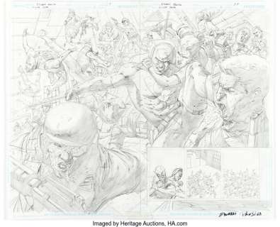 DC Artist - Eduardo Pansica Suicide Squad #2 Double-Page Spread 2-3 Original Art (DC, 2021)....