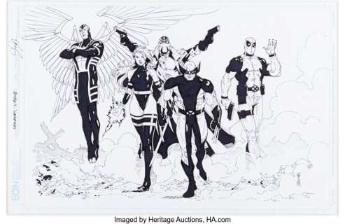Marvel Artist - Jason Johnson - Uncanny X-Force Illustration Original Art (undated)....
