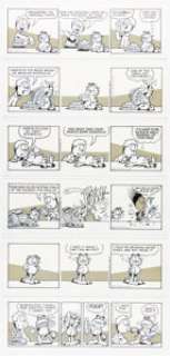Jim Davis | Garfield Consecutive Daily Comic Strip Original Art Group of 6 (United Feature Syndicate, 1991). (Total: 6 Original Art) | Heritage