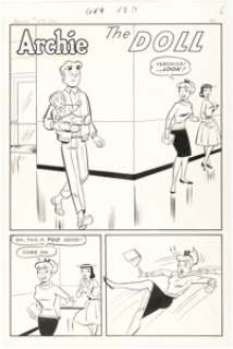 Harry Lucey | Archie #133 Complete 6-Page Story "The Doll" Original Art (Archie, 1962). (Total: 6 Original Art) | Heritage