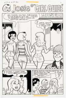 Dan DeCarlo and Rudy Lapick Archie’s TV Laugh-Out #54 Complete 6-Page Story "Girl Guide" Original Art (Archie, 1977). (Total: 6 Original Art) | Heritage