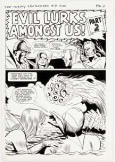 Paul Reinman The Mighty Crusaders #3 Complete 12-Page Chapter "Evil Lurks Amongst Us! Part 2" Original Art (Archie, 1966). (Total: 12 Original Art)