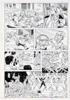 John Heebink and Aaron McClellan Saban‘s Mighty Morphin Power Rangers #2 Story Page 9 Original Art (Hamilton Comics, 1995).