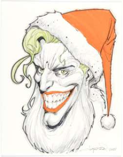 Aaron Lopresti - Santa Joker Illustration Original Art (2021). | Heritage