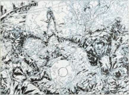 Keith Williams [Caanan White printed blue lines] Uber #2 Wraparound Variant Cover Original Art (Avatar Press, 2013). | Heritage