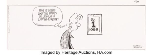 Jerry Scott and Jim Borgman Zits Daily Comic Strip Original Art dated 1-1-99 (King Features Syndicate, 1999). | Heritage