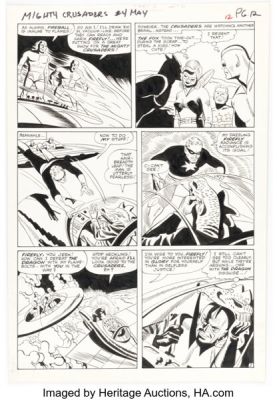 Paul Reinman (as "Paul Are") The Mighty Crusaders #4 Story Pages 2-6 Original Art (Archie, 1966). (Total: 5 Original Art) | Heritage