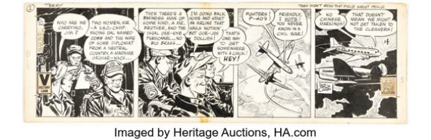 Milton Caniff Terry and the Pirates Daily Comic Strip Original Art dated 11-26-45 (News Syndicate, 1945). | Heritage