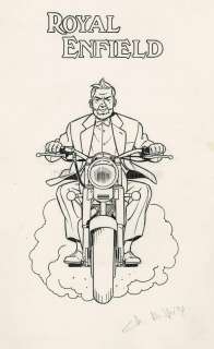 Chantal De Spiegeleer - Dessin pour Royal Enfield. Jeux concours - La Malédiction des trente deniers - Tome un - Blake et Mortimer