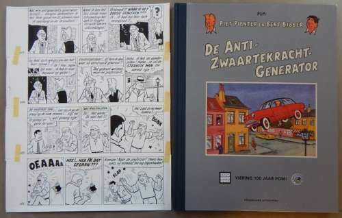 Piet Pienter en Bert Bibber 13 - Originele pagina (p.32) + luxe groot formaat album - De anti-zwaartekracht - (1959/2019) | Catawiki