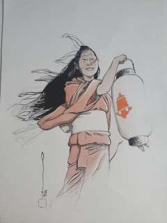 Michetz, Marc - Dessin original couleur - Geisha - (2012) | Catawiki