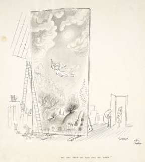 Jean-Jacques Sempé Né En 1932 Le Peintre Et Sa Visiteuse Encre de Chine, Lavis Et Gouache Correctrice Sur Papier Pour Un Dess... | Le peintre et sa visiteuse | Artcurial