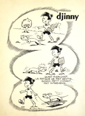 » Petit Chariot » – Michel-Paul Giroud | « Djinny » – Planche Originale | Zic et Bul