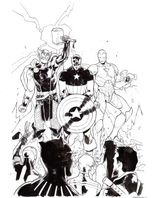 Sara Pichelli | Avengers by Jason Aaron Cover & Free Comic Book Day Cover | Tavole Originali