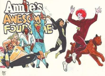 241: Toth Orphan Annie color roughs original comic art | Russ Cochran