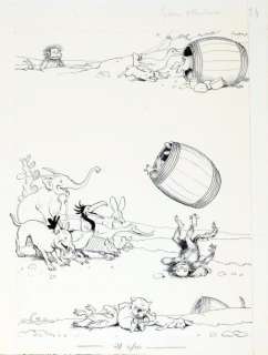 Rabier Benjamin | GÉDÉON TRAVERSE L’ATLANTIQUE Encre de chine pour la planche | Coutau Bégarie