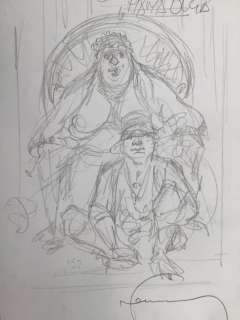 Hermann - Crayonné original - Projet de couverture - Jeremiah T35 -Â Kurdy Malloy et Mama Olga - (2017) | Catawiki