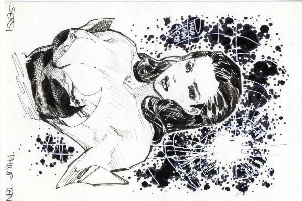 Sersi Sketch Card by Philip Tan