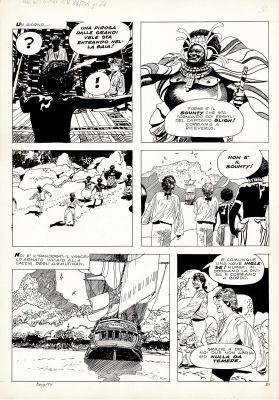Attilio Micheluzzi | Gli ammutinati del Bounty p.30 | Tavole Originali