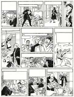 Teun Berserik | Blake et Mortimer, La vallée des immortels, menace sur Hong Kong, planche originale à l’encre de chine pour cet album paru en 2018 chez Blake et Mortimer. | Septimus