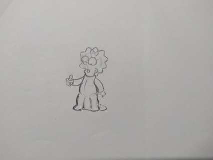 Matt Groening | The Simpsons - Original drawing of Maggie Simpson | Catawiki